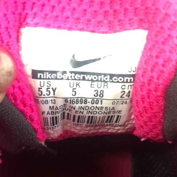 Nike Free Run 5.0 Metallic Silver Mesh Animal Print Fusion Pink Running Shoes - Picture 9 of 10